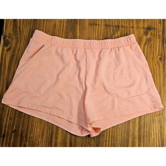 Universal Thread Pants - Universal Thread Women Comfort Shorts XL Peach Elastic Waist Pockets #609